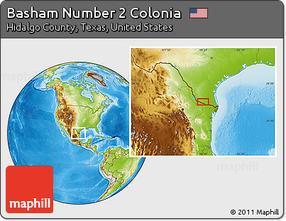Physical Location Map of Basham Number 2 Colonia