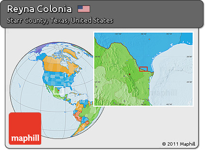 Political Location Map of Reyna Colonia