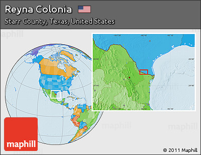 Political Location Map of Reyna Colonia