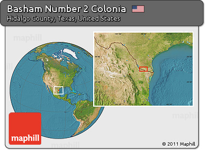 Satellite Location Map of Basham Number 2 Colonia