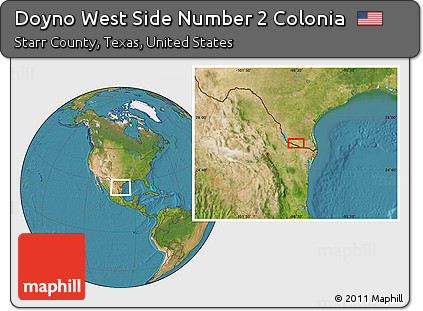 Satellite Location Map of Doyno West Side Number 2 Colonia