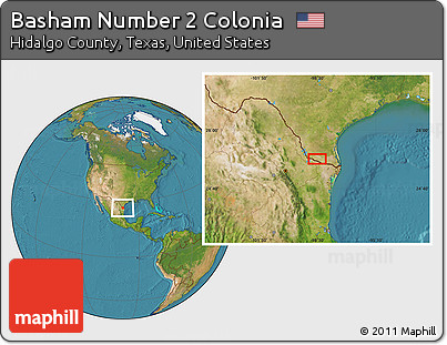 Satellite Location Map of Basham Number 2 Colonia