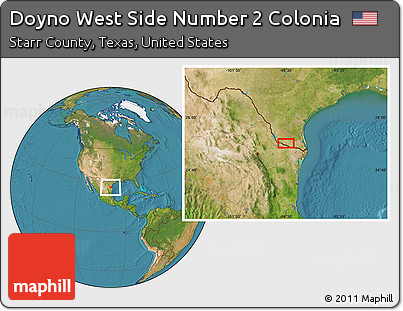 Satellite Location Map of Doyno West Side Number 2 Colonia