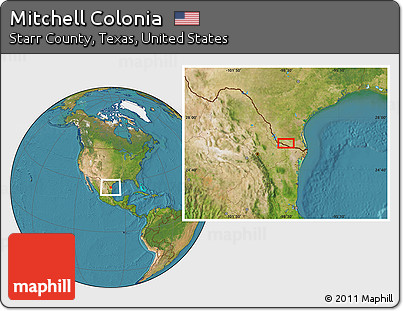 Satellite Location Map of Mitchell Colonia