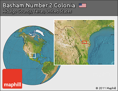 Satellite Location Map of Basham Number 2 Colonia