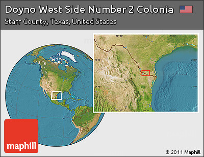 Satellite Location Map of Doyno West Side Number 2 Colonia