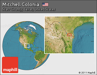 Satellite Location Map of Mitchell Colonia
