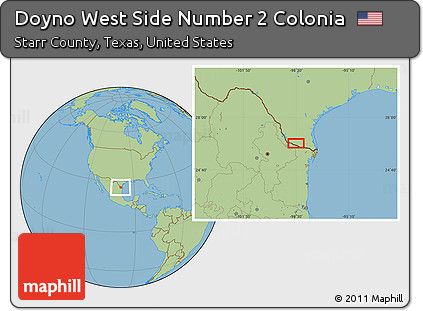 Savanna Style Location Map of Doyno West Side Number 2 Colonia