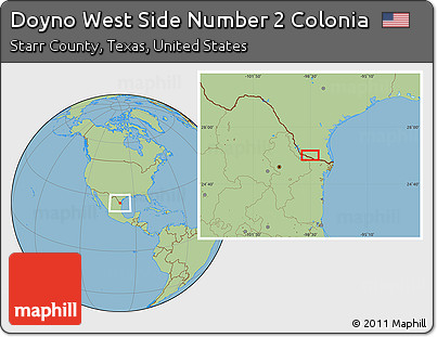 Savanna Style Location Map of Doyno West Side Number 2 Colonia