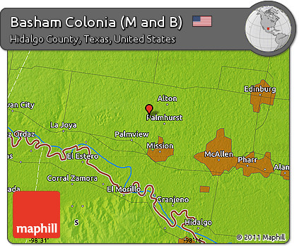 Physical Map of Basham Colonia (M and B)