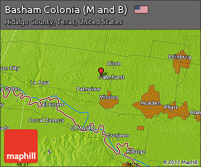 Physical Map of Basham Colonia (M and B)