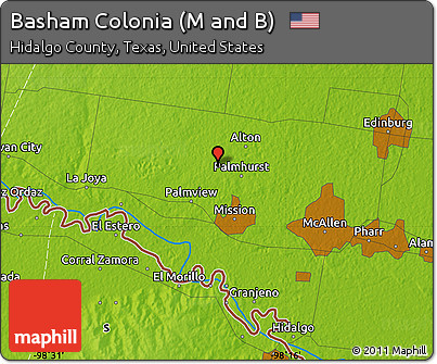 Physical Map of Basham Colonia (M and B)