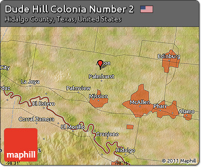 Satellite Map of Dude Hill Colonia Number 2