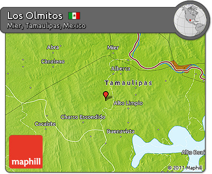 Physical 3D Map of Los Olmitos