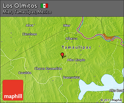 Physical 3D Map of Los Olmitos