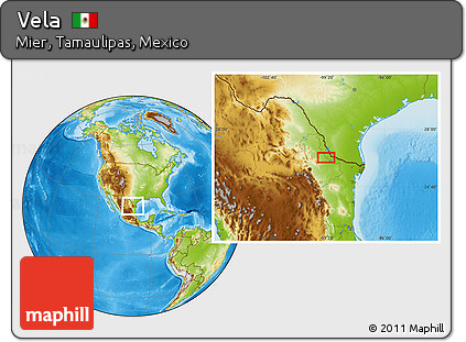 Physical Location Map of Vela