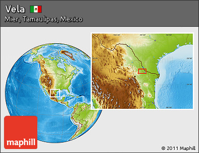 Physical Location Map of Vela