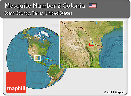 Satellite Location Map of Mesquite Number 2 Colonia