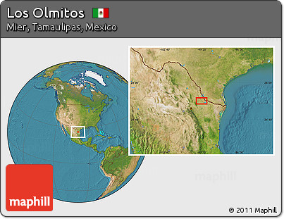 Satellite Location Map of Los Olmitos