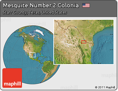 Satellite Location Map of Mesquite Number 2 Colonia