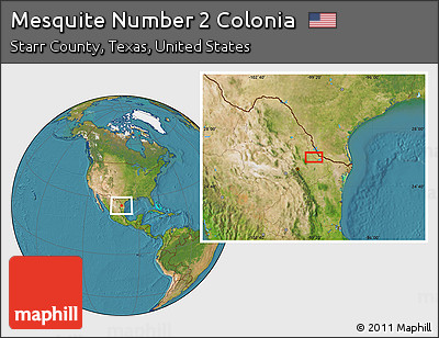 Satellite Location Map of Mesquite Number 2 Colonia