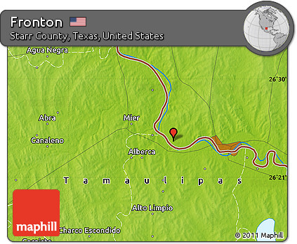 Physical Map of Fronton