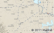 Shaded Relief Map of the area around 26° 21' 4" N, 99° 22' 30" W