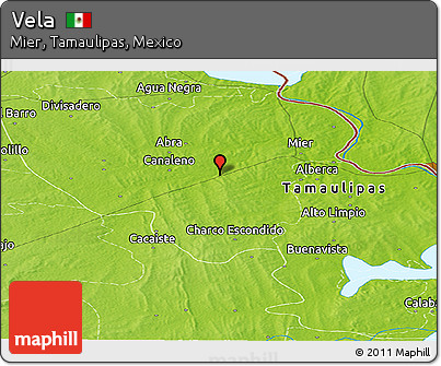 Physical Panoramic Map of Vela