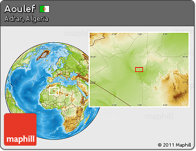 Physical Location Map of Aoulef