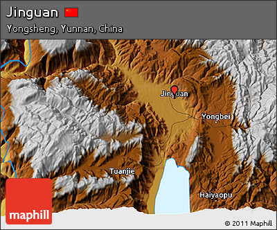 Physical 3D Map of Jinguan