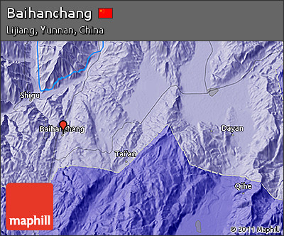 Political 3D Map of Baihanchang