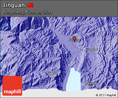 Political 3D Map of Jinguan