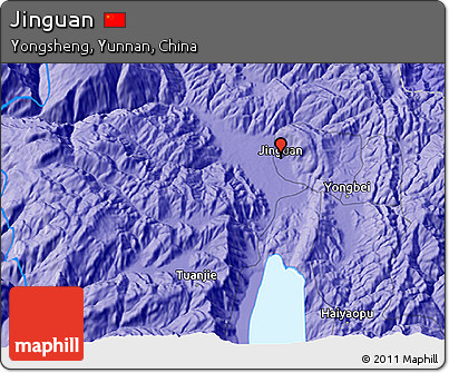 Political 3D Map of Jinguan