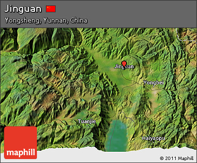 Satellite 3D Map of Jinguan