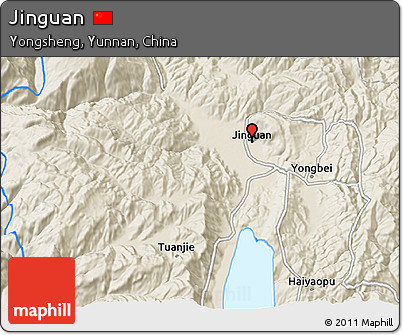 Shaded Relief 3D Map of Jinguan