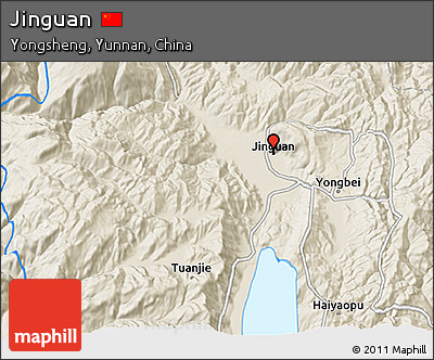 Shaded Relief 3D Map of Jinguan