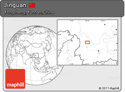 Blank Location Map of Jinguan