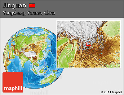 Physical Location Map of Jinguan