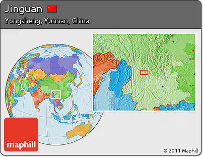 Political Location Map of Jinguan