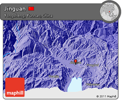 Political Panoramic Map of Jinguan