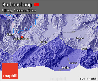 Political Panoramic Map of Baihanchang
