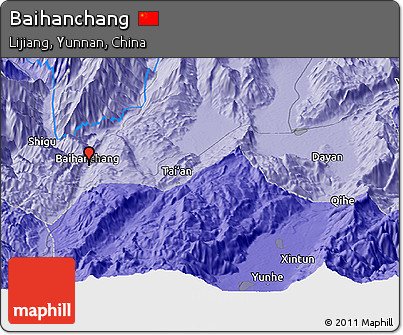 Political Panoramic Map of Baihanchang