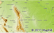 Physical Map of the area around 26° 50' 27" N, 100° 13' 29" W