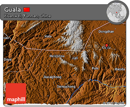 Physical 3D Map of Guala