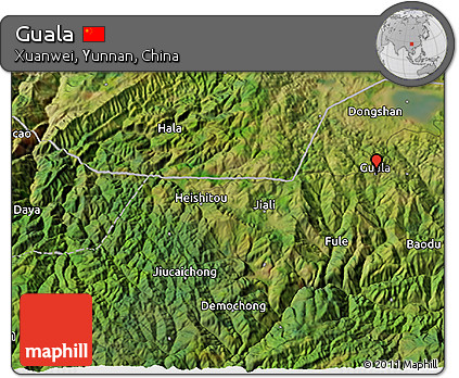 Satellite 3D Map of Guala