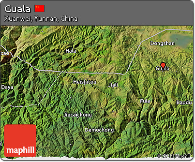 Satellite 3D Map of Guala