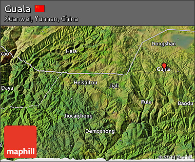 Satellite 3D Map of Guala