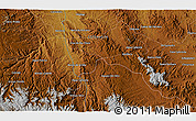 Physical 3D Map of the area around 26° 50' 27" N, 106° 10' 30" W