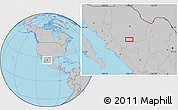 Gray Location Map of the area around 26° 50' 27" N, 106° 10' 30" W