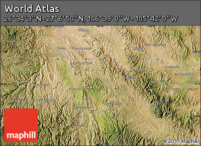 Satellite Map of the Area around 26° 50' 27" N, 106° 10' 30" W